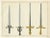 Ornate Medieval and Renaissance Swords, 1842, Lithograph For Sale