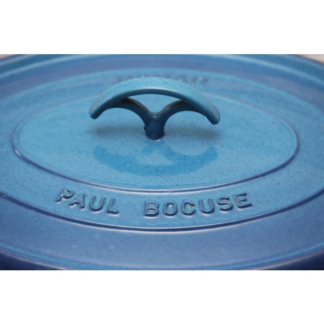 Blue Cast Iron Enamelled Casserole by Paul Bocuse, 2000s For Sale - Image 6 of 18