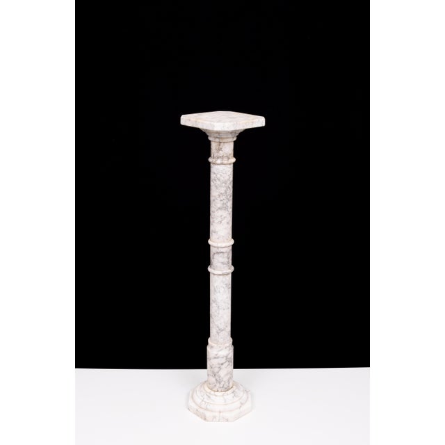 19th Century Italian Alabaster Pedestal, 1880s For Sale - Image 10 of 12