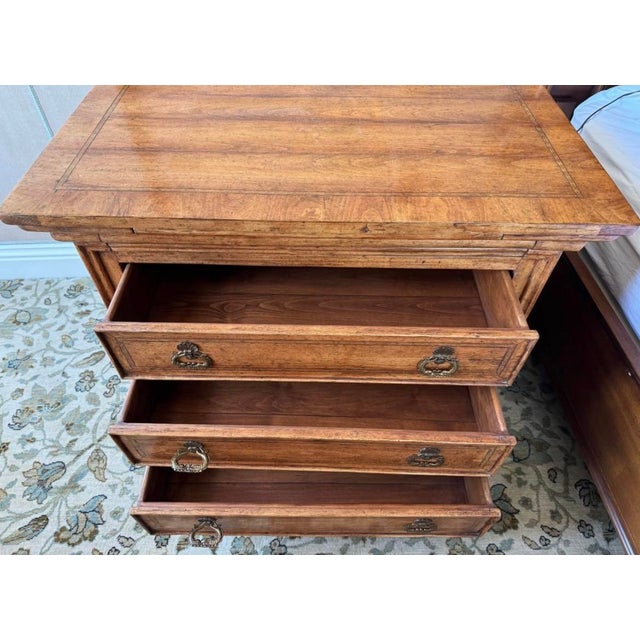 Wood Handsome Bedside Chest by Bausman & Company For Sale - Image 7 of 7