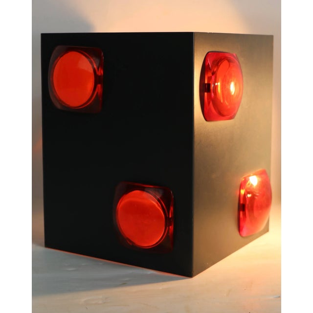 Gray Mid Century Jeweled Shade Possibly Lightolier After Sarfatti For Sale - Image 8 of 12