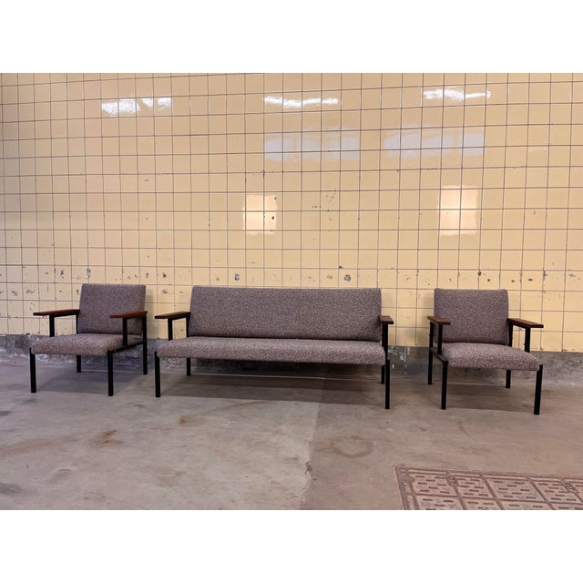 Belgian Sofas and Armchairs, 1960, Set of 3 For Sale - Image 3 of 9