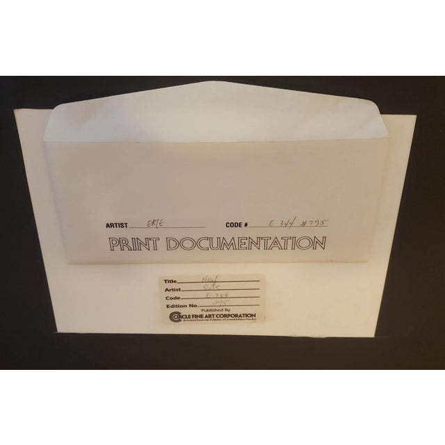 Art Deco Serigraph Erté's "Heat" For Sale - Image 9 of 12