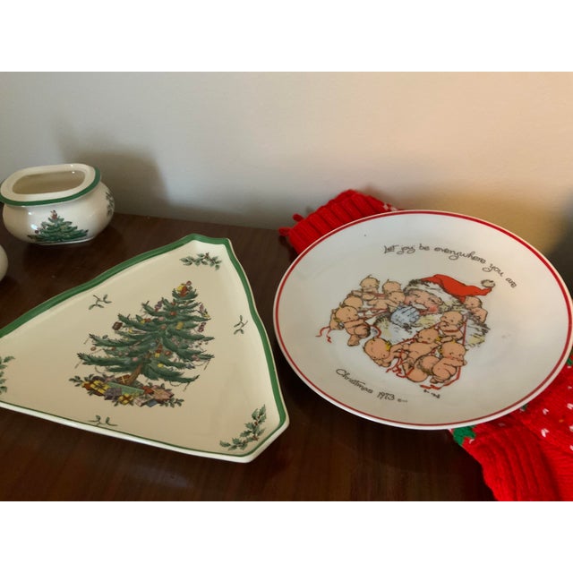 Ceramic 1973 Kewpie Santa Claus Commemorative Christmas Plate For Sale - Image 7 of 7