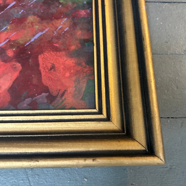 Abstract 1970’s Original Abstract Impressionist Watercolor Painting For Sale - Image 3 of 4