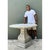 Sculpture Materials Vintage Cement Pedestal Table For Sale - Image 7 of 12