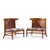 John Lubberts and Lambert Mulder for Tomlinson Mid Century Walnut and Cane Slipper Chairs - Pair Each chair measures: 27...
