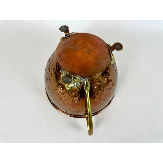 Copper Large Art Nouveau Copper and Brass Champagne Cooler Bowl from WMF, 1900s For Sale - Image 8 of 13