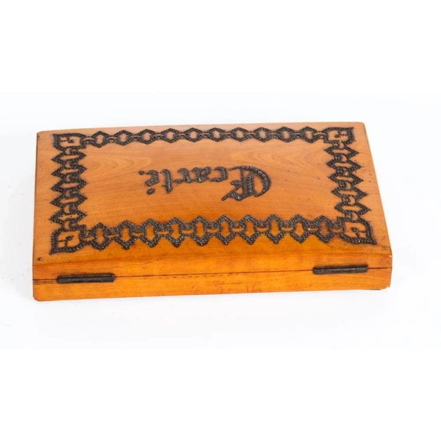 19th Century French Satinwood Ecarte Playing Card Box For Sale - Image 6 of 11