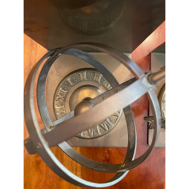 Vintage Mid-Century Armillary Sphere & Arrow Bookends For Sale - Image 4 of 7