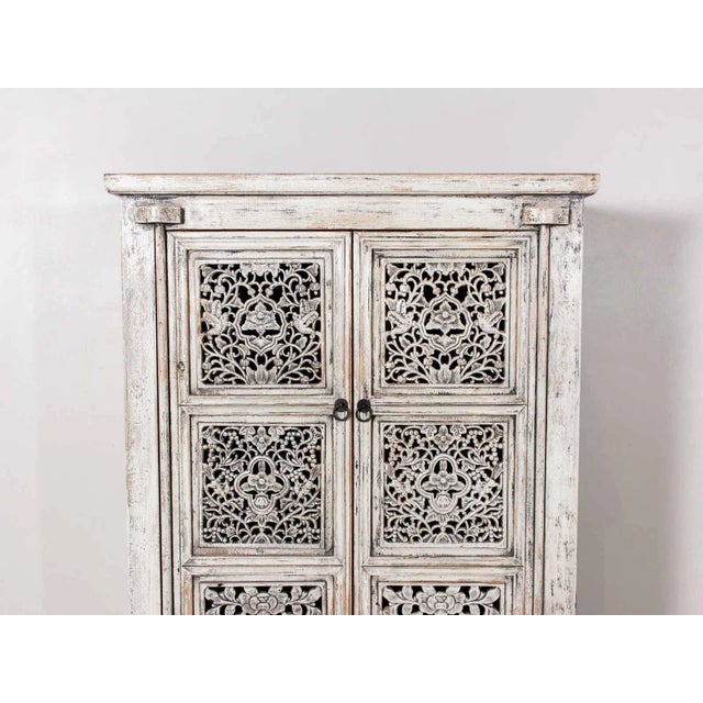 Rustic Reedition Shane Pine Armoire For Sale - Image 3 of 6