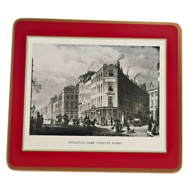 Red Vintage Pimpernel British Heritage Cork-Backed Placemats - Set of 8 - Boxed For Sale - Image 8 of 12