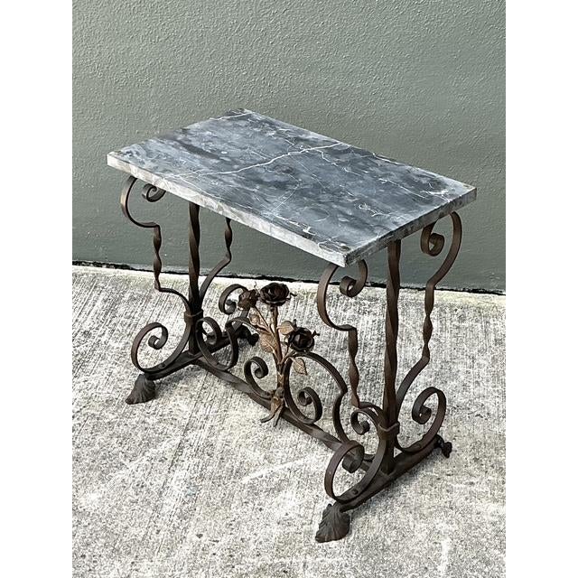 Vintage Addison Mizner Stone Top Table For Sale In West Palm - Image 6 of 12