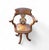 Victorian Walnut Swivel Armchair, England, Late 19th Century For Sale - Image 3 of 4