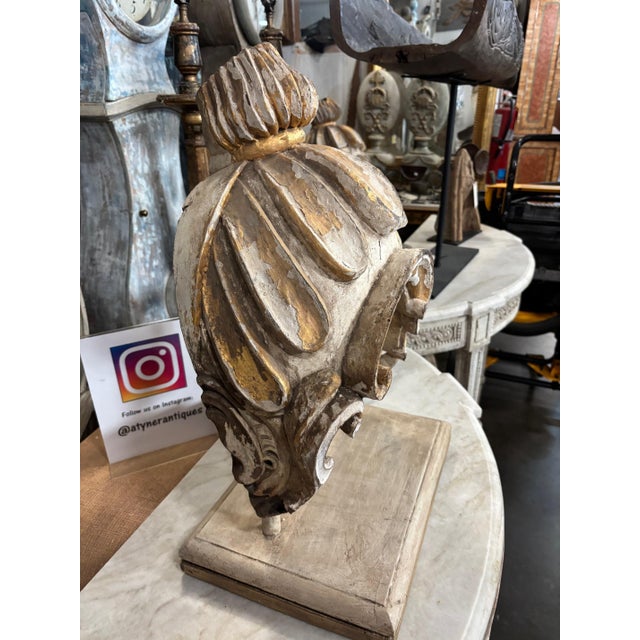 19th Century Italian Painted & Gilded Wood Fragments - A Pair For Sale - Image 12 of 12