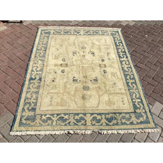 1960's Oushak Rug, 60.5" X 77.5" For Sale - Image 11 of 11