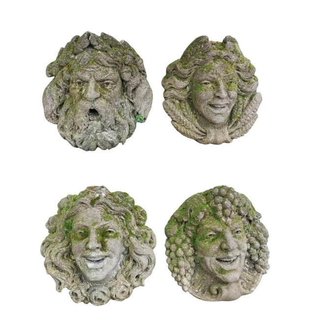Unknown, Masks, Venice, 19th Century, Vicenza Stone, Set of 4 For Sale - Image 9 of 9