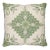 Schumacher x Mark D. Sikes Montecito Medallion 18" Pillow in Leaf Green For Sale