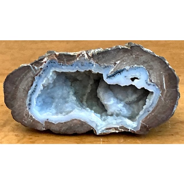 Vintage Natural Blue Quartz Geode For Sale - Image 4 of 12