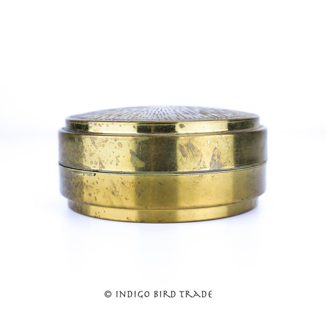 1920s 1920's Antique Art Deco Brass Bracelet Watch Box For Sale - Image 5 of 6