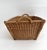Brown 1960s French Wicker Market Basket 19" X 28" For Sale - Image 8 of 9