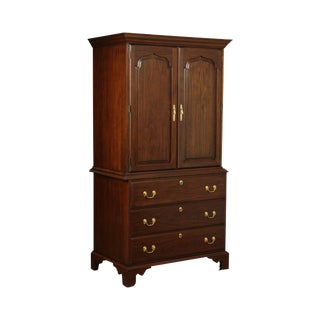 Harden Chippendale Style Solid Cherry Armoire For Sale