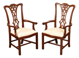 Scarborough House Chippendale Style Pair Of Mahogany Armchairs