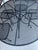 Vintage Wrought Iron Patio Garden Set 6 Chairs 54" Oval Table Minimalist For Sale - Image 12 of 17