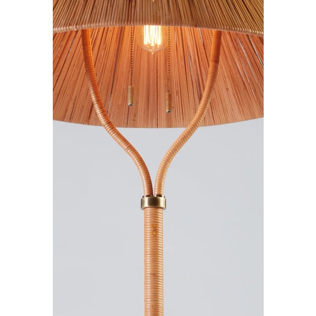 Wood French Delphine Rattan Floor Lamp For Sale - Image 7 of 8