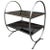 1930s Art Deco Etched Steel and Ebony Glass Two-Tier Side Table For Sale - Image 9 of 9