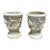 Vintage Pair of Neoclassical Cast Stone Bacchanalian Garden Urns For Sale