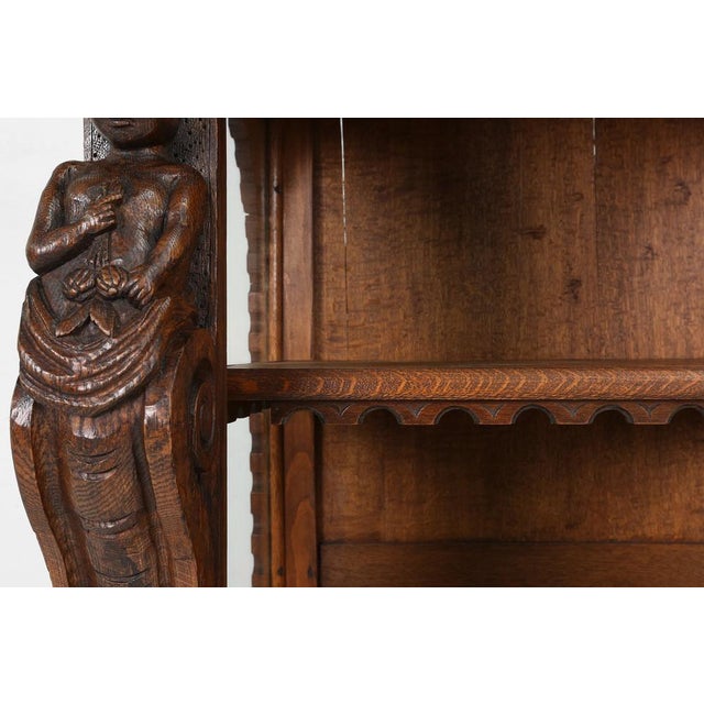 Baroque Style Display Case in Oak, Belgium, 1950s For Sale - Image 14 of 18