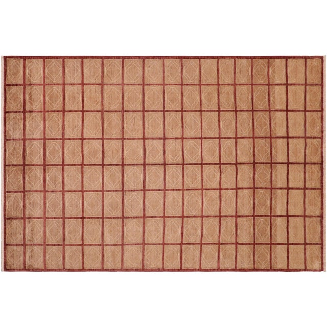 1990s 1990s Boho Chic Gabbeh Tan/Brown Wool Rug For Sale - Image 9 of 10