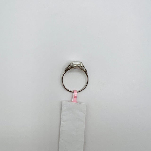 Metal Gia 2 Carat Hexagonal Ring in Platinum, Size 6 For Sale - Image 7 of 11