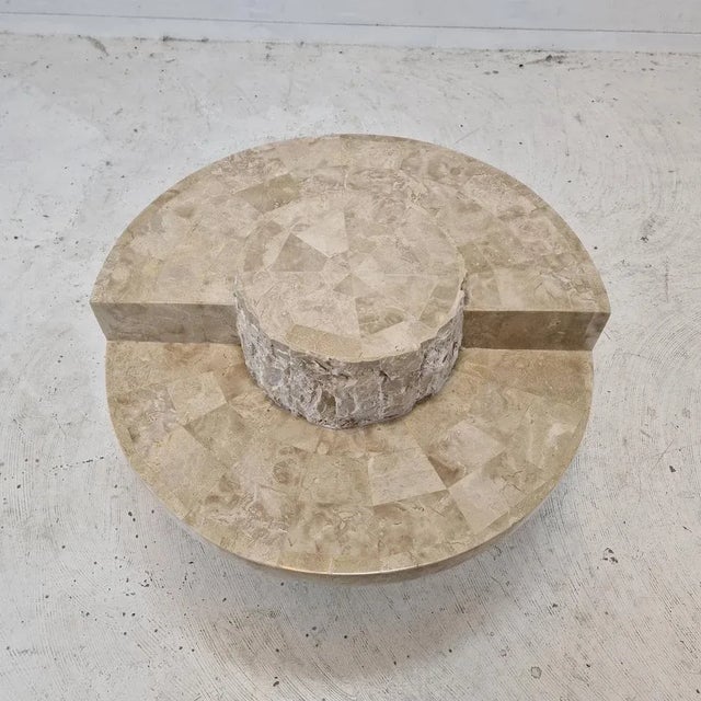 Stone Mactan or Fossil Stone Coffee Table by Magnussen Ponte, 1980s For Sale - Image 7 of 13
