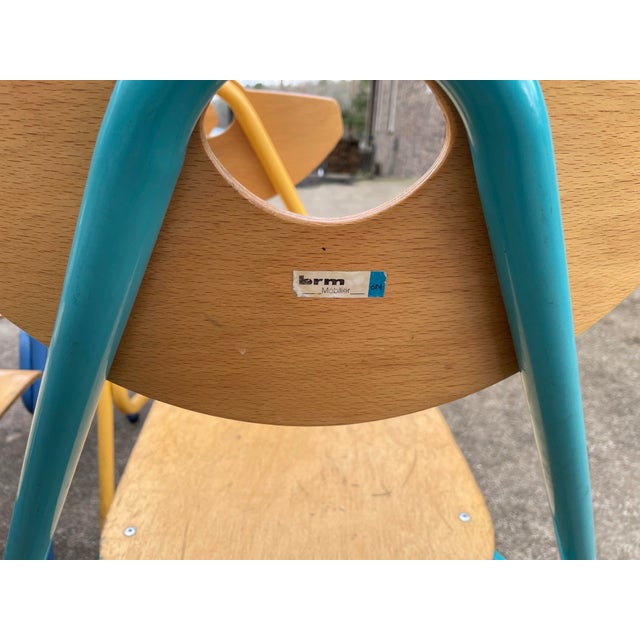 Goldenrod Vintage Danish Modern Style Dining Chairs - Set of 6 For Sale - Image 8 of 9