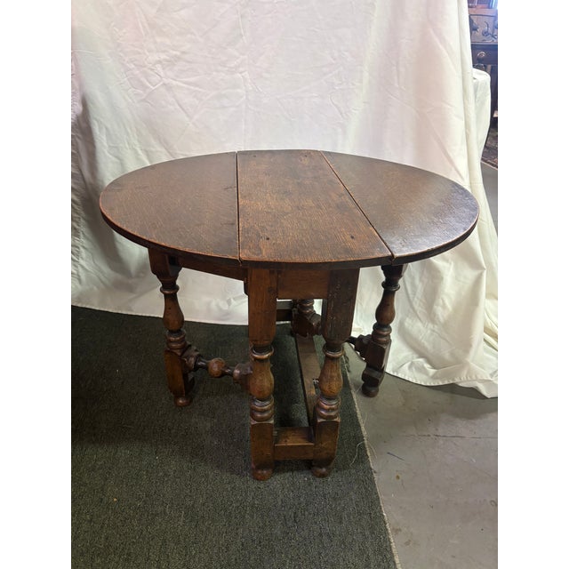 Late 19th Century Diminutive Jacobean Style Oak Gateleg Table, Late 19th Century For Sale - Image 5 of 11