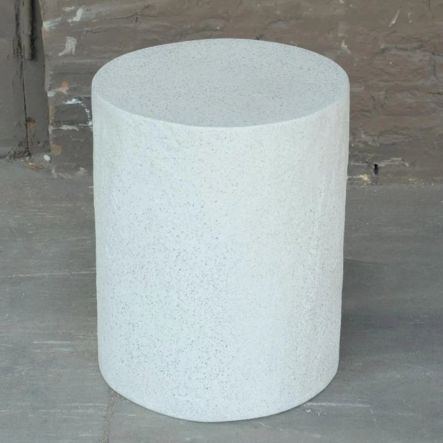 Cast Resin 'Dock' Stool, White Stone Finish by Zachary A. Design | Chairish