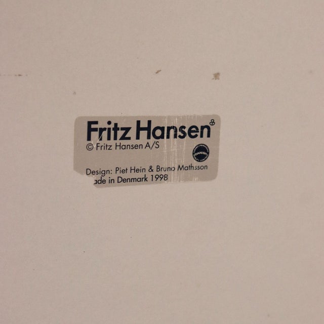White Table attributed to Piet Hein for Fritz Hansen For Sale - Image 8 of 10