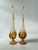 Mid-Century Modern Pair Viking Swung Vases, Amber Color Glass For Sale - Image 3 of 5