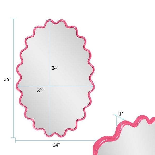 Cloud Mirror Hot Pink For Sale - Image 9 of 11