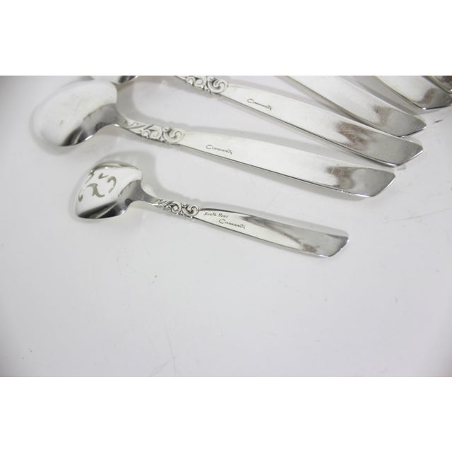 1950s 1955 Hostess Set South Seas Community Silverplate Serving Spoons Pieces, Hosting Utensils, Large Spoon Fork - 6 Piece For Sale - Image 5 of 9