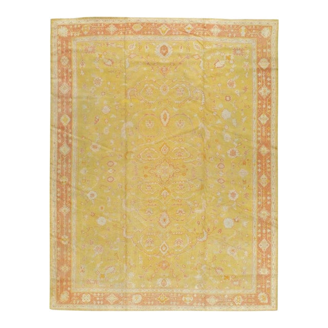 Galerie Shabab Collection Early 20th Century Turkish Oushak Room Size Carpet For Sale