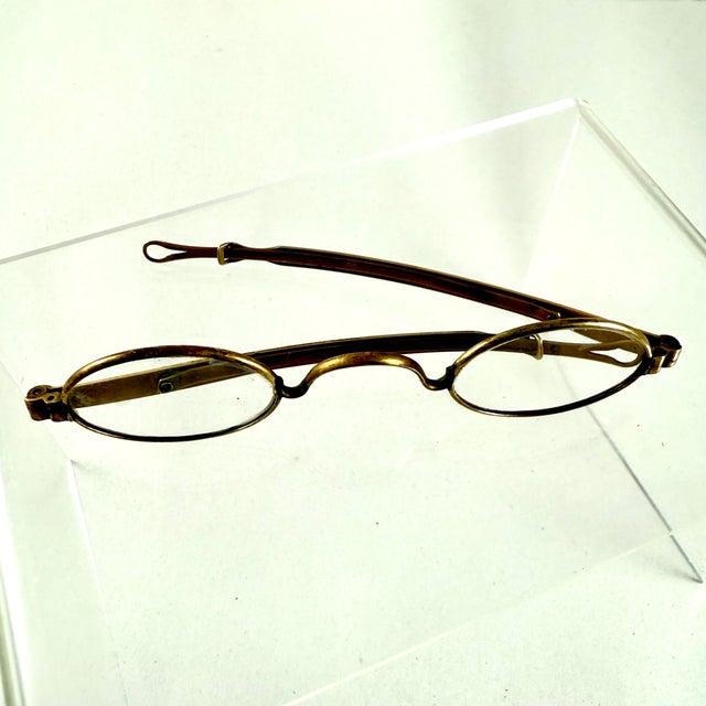 Historical Civil War Era Brass Frame Ladies Magnifying Glasses For Sale - Image 9 of 10