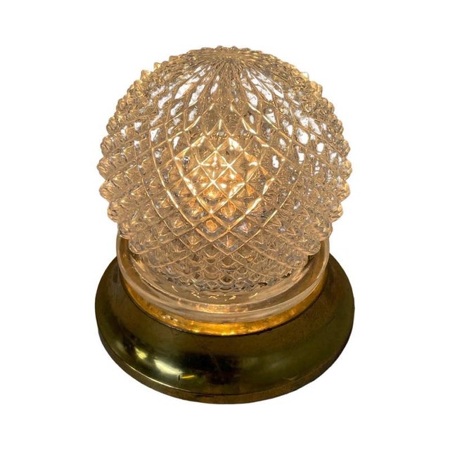 Vintage Pressed Glass Wall Light, 1970s For Sale - Image 3 of 8