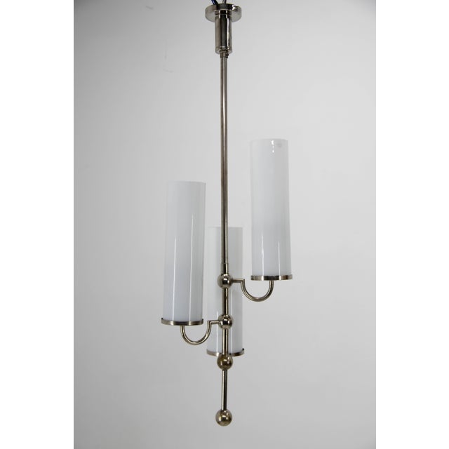 Art Deco Tubular Chandelier, 1930s For Sale - Image 4 of 13