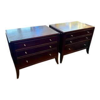Barbara Barry for Baker Furniture Regency Nightstands, Pair For Sale