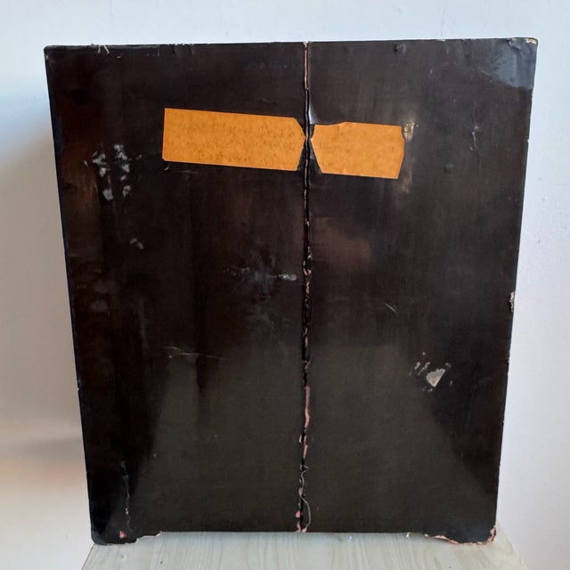 Wood Antique Chinese 17" Black Lacquered Collectors Cabinet Qing Dynasty For Sale - Image 7 of 11