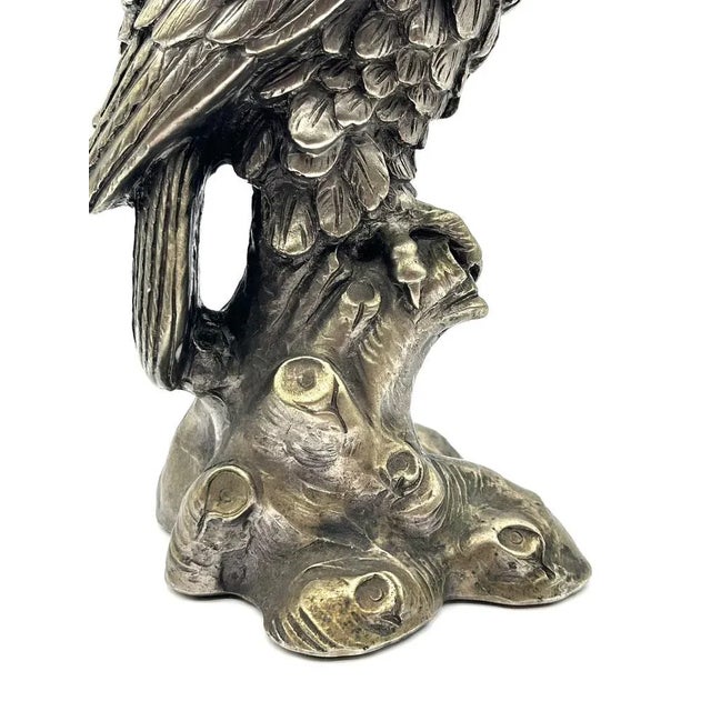 Metal Art Deco Metal Owl For Sale - Image 7 of 12