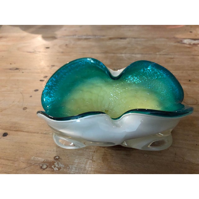 Murano Mid Century Modern Murano Glass Bowl For Sale - Image 4 of 7